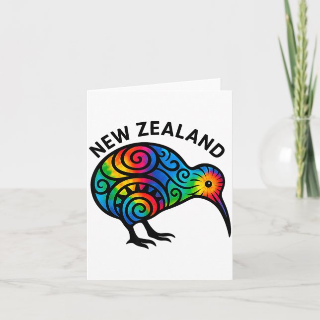 New Zealand Vacation, New Zealand Souvenirs, Kiwi  Card (Front)