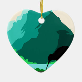 New Zealand vintage design Ceramic Tree Decoration