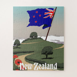 new Zealand Vintage Travel  Jigsaw Puzzle