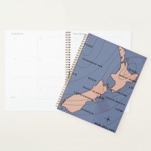 new zealand Vintage weather map Planner