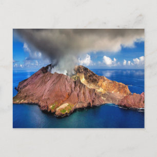 New Zealand volcano, White Island Postcard