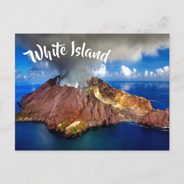 New Zealand White Island Volcano Postcard (Front)