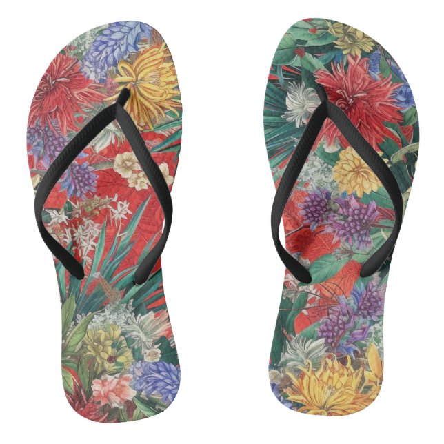 New Zealand Wildflower Thongs (Footbed)