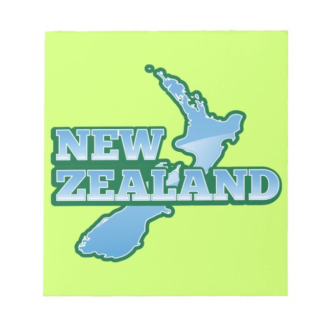 NEW ZEALAND with a map Notepad (Front)