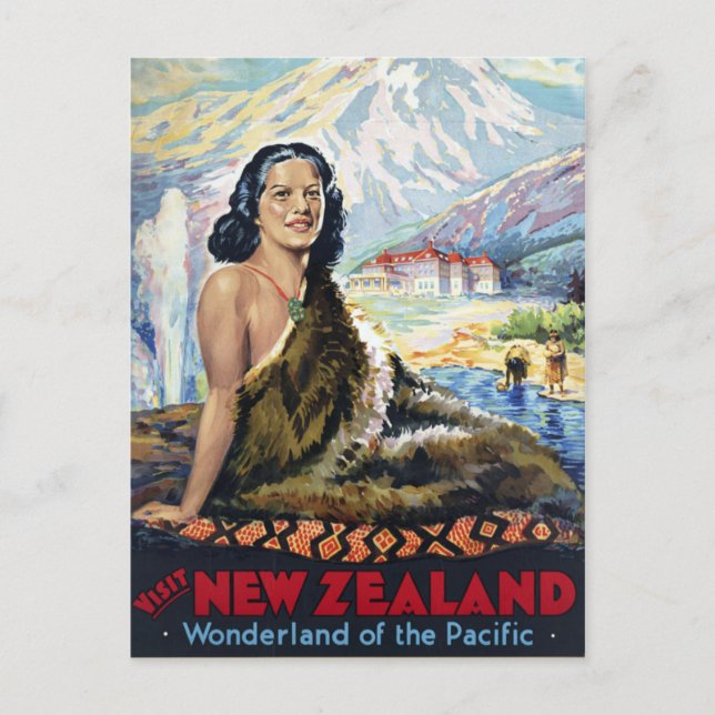 New Zealand: Wonderland of the Pacific Postcard (Front)