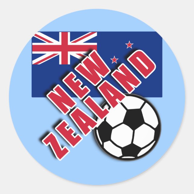 NEW ZEALAND World Soccer Fan Tshirts Classic Round Sticker (Front)