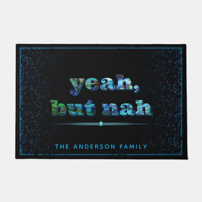 NEW ZEALAND YEAH, BUT NAH KIWI PAUA DOORMAT (Front)