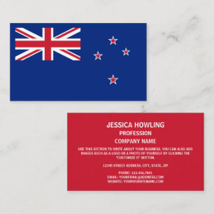 New Zealander Flag, Flag of New Zealand Business Card