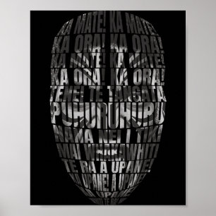 New zealander haka chant haka dance new zealand poster