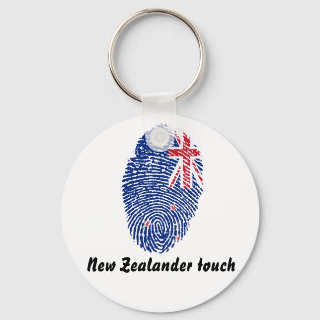 New Zealander touch fingerprint flag Key Ring (Front)