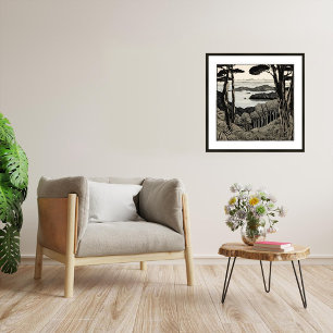 New Zealand's Northland - Archival Woodblock Print