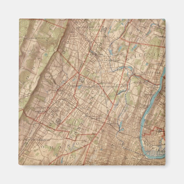 Newark and Elizabeth, New Jersey Magnet (Front)