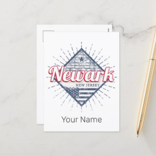 Newark City New Jersey United States Vintage USA Holiday Postcard