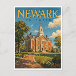 Newark Delaware Old College GeoSaga Postcard