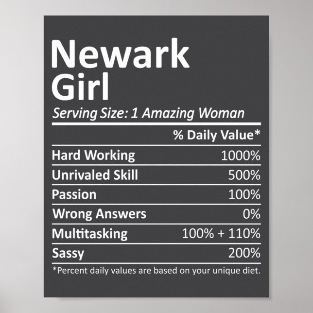 Newark Girl Nj New Jersey Funny City Home Roots _1 Poster (Front)