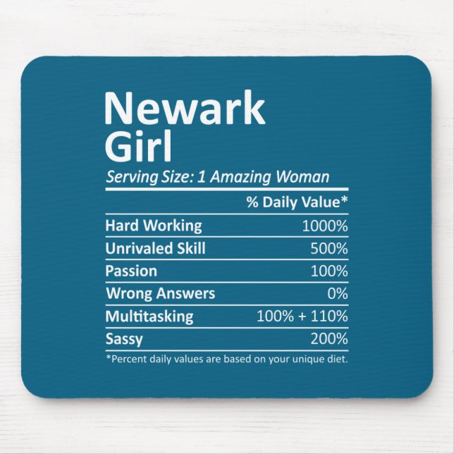 Newark Girl Nj New Jersey Funny City Home Roots  Mouse Pad (Front)