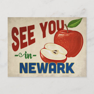 Newark New Jersey Apple - Vintage Travel Postcard