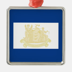 Newark (New Jersey) City Flag Metal Ornament