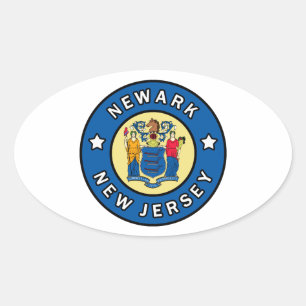 Newark New Jersey Oval Sticker