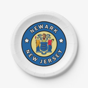 Newark New Jersey Paper Plate