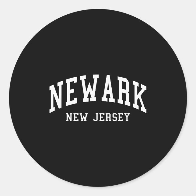 Newark - New Jersey - Throwback Design - Clic  Classic Round Sticker (Front)