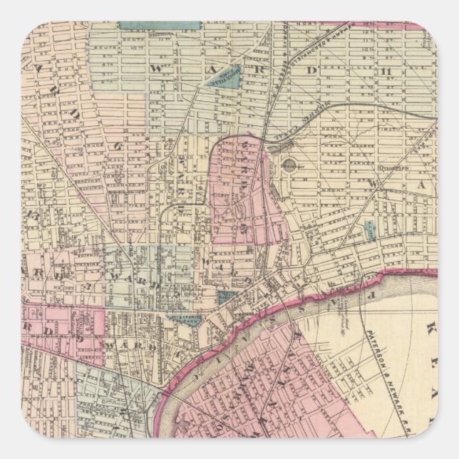 Newark, NJ Square Sticker (Front)
