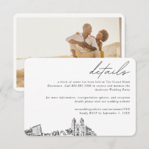 Newark Wedding Hotel Room Block Details Enclosure Card