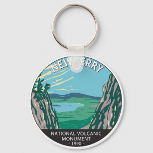 Newberry National Volcanic Monument Oregon Vintage Key Ring