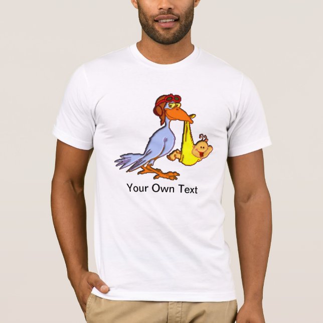 Newborn Baby Arrival - A Stork Delivery T-Shirt (Front)
