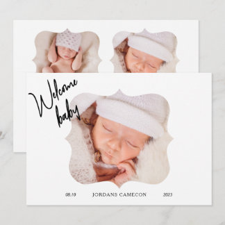 Newborn Baby Birth Announcement Photo Collage