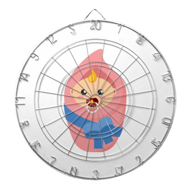 Newborn baby clipart dartboard (Front)