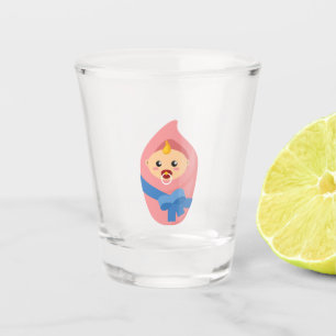 Newborn baby clipart shot glass