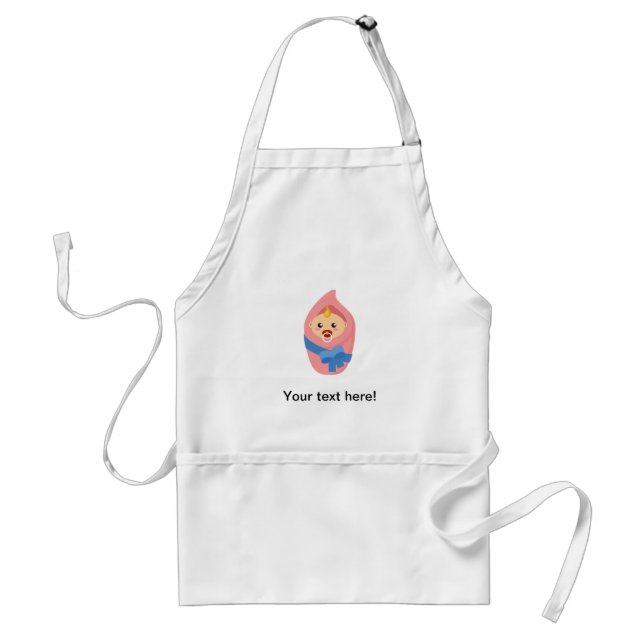 Newborn baby clipart standard apron (Front)