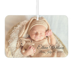 Newborn baby family Personalised Photo car Air Freshener