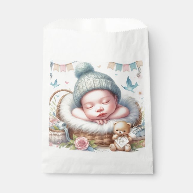 newborn baby favour bag (Front)