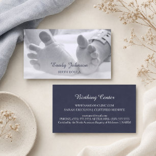 Newborn Baby Feet Hospital Band Birthing Doula Business Card