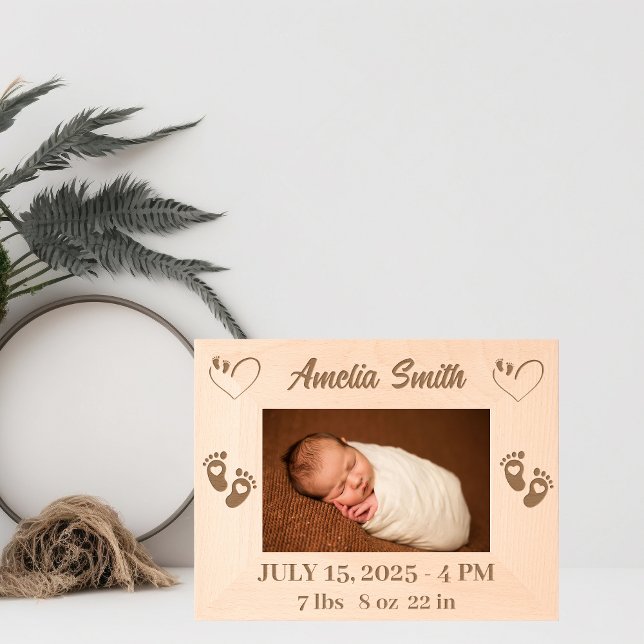 Newborn Baby Footprint  Etched Frames (Creator Uploaded)