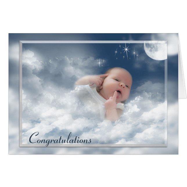 Newborn Baby in Cloud Blanket (Front Horizontal)