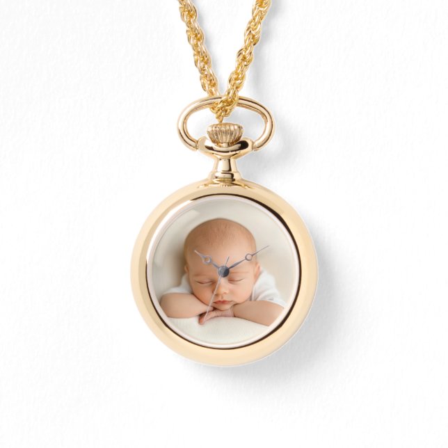Newborn Baby Necklace Watch (Front)
