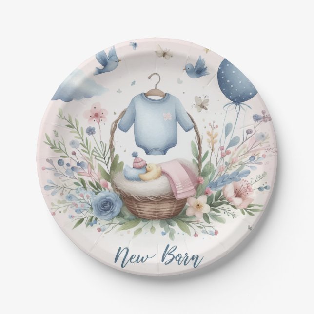 Newborn baby paper plate (Front)
