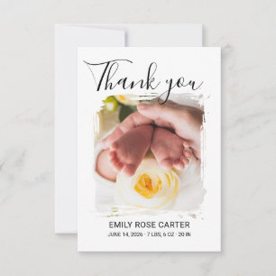 Newborn Baby Photo Birth Announcement Personalised