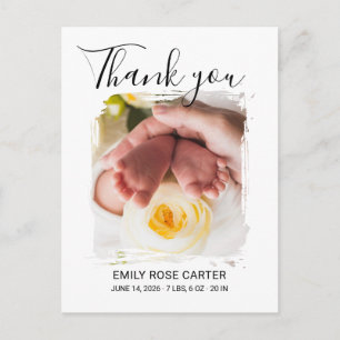 Newborn Baby Photo Birth Announcement Personalised Postcard