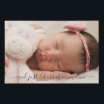 Newborn Baby Photo  Faux Canvas Print<br><div class="desc">An adorable new baby photo canvas art keepsake,  designed to capture baby's first days. Add your baby's photo,  and display it in any room,  or in the nursery. The phrase "and just like that emmeline",  is used to announce the baby's arrival. Add your baby's name to the phrase.</div>