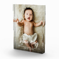 Newborn Baby photo name Script birth stats