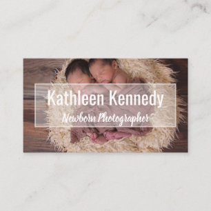 Newborn Baby Photography Modern Minimal Simple Business Card