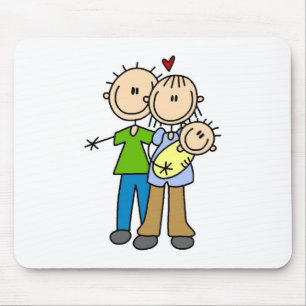 Newborn Baby Stick Figure Mousepad