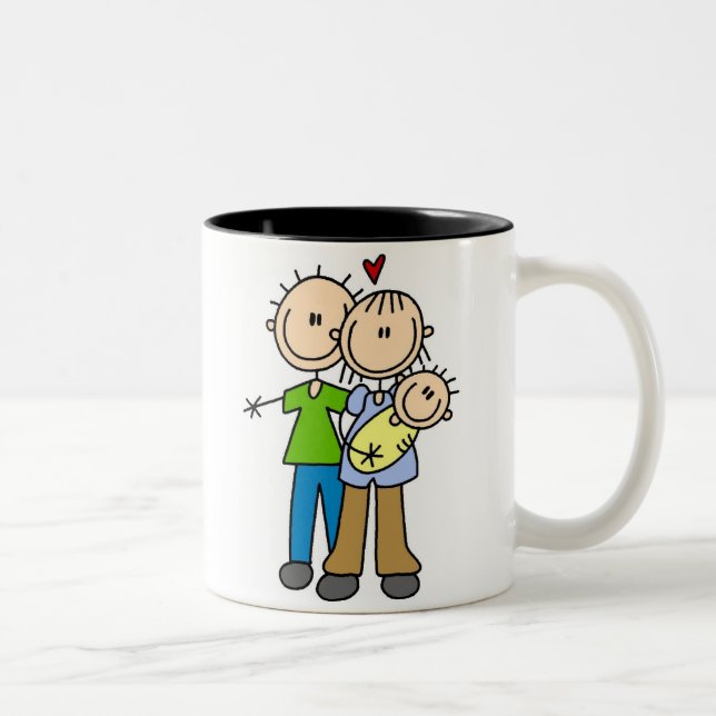 Newborn Baby Stick Figure Mug (Right)