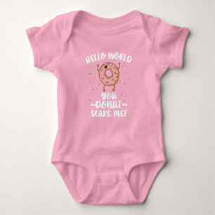 Newborn Doughnut Meme Quote Coming Home Outfit Baby Bodysuit