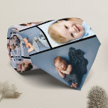 Newborn Father's Day Gift Family Photo Collage Tie<br><div class="desc">What a great surprise for his first Father's Day! This modern trendy family photo collage neck tie is perfect for the proud daddy who wants to show off the new baby. Personalise with 4 favourite photos of your newborn and make this a keepsake gift that will surely bring a smile...</div>