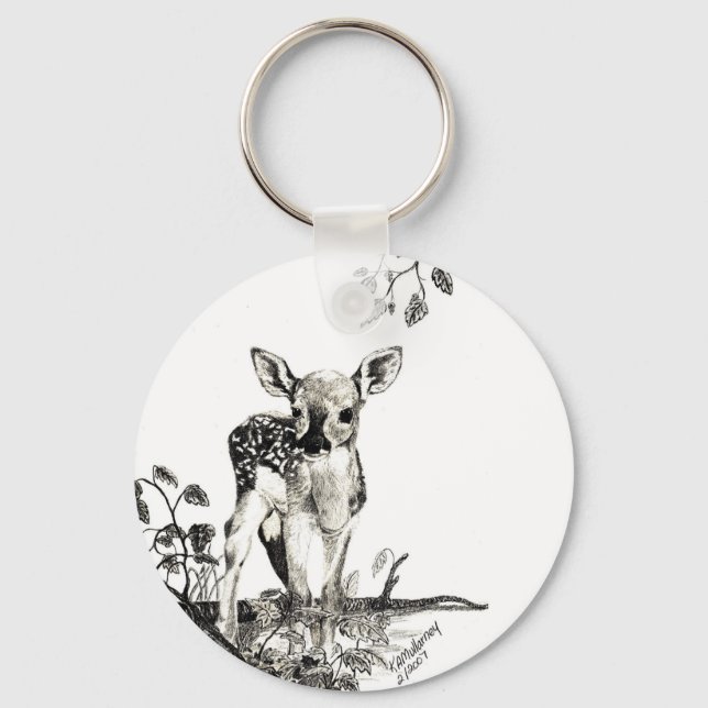 newborn fawn 2 key ring (Front)